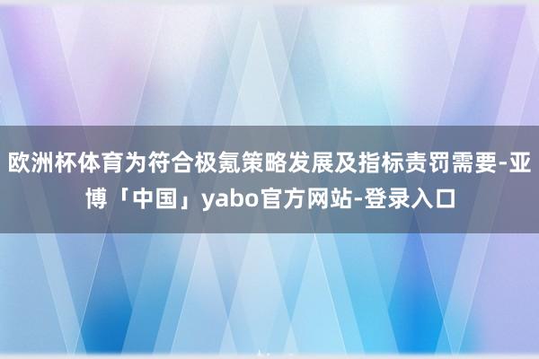 欧洲杯体育为符合极氪策略发展及指标责罚需要-亚博「中国」yabo官方网站-登录入口