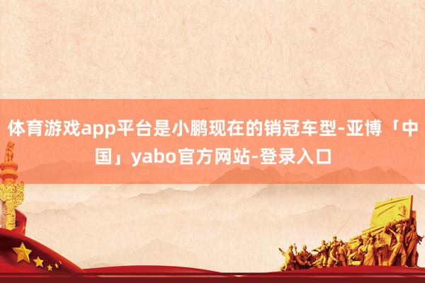体育游戏app平台是小鹏现在的销冠车型-亚博「中国」yabo官方网站-登录入口